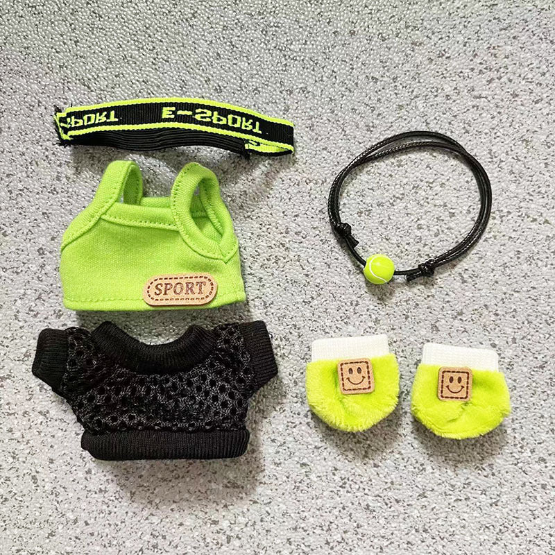 Clothes only] 17cm labubu rabub blind box pendant doll for tennis teenager