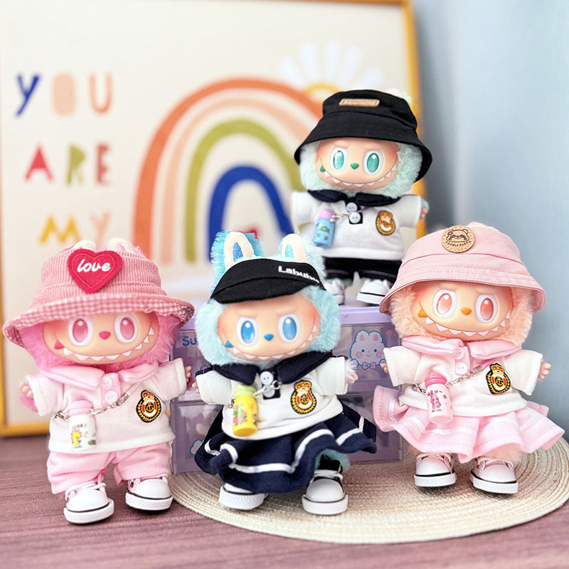 [Clothes only] The first, second and third generation keychain Labubu clothes pendant Labubu baby clothes noble small school uniform set