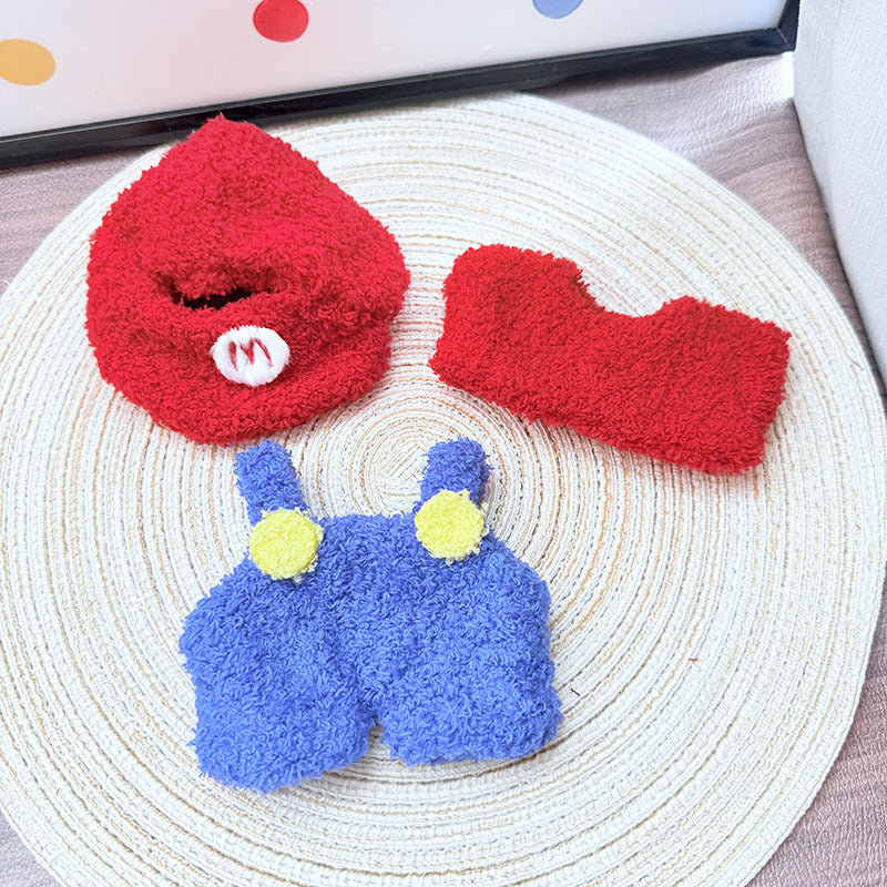 [Clothes only] First and second generation keychain Labubu clothes pendant Labubu baby clothes Mario mushroom princess cute