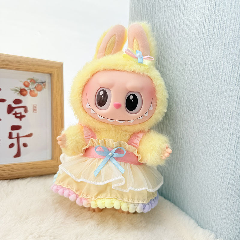 Clothes only] blind box Labubu clothes pendant Labubu baby clothes chess adventure queen baby clothes skirt cute