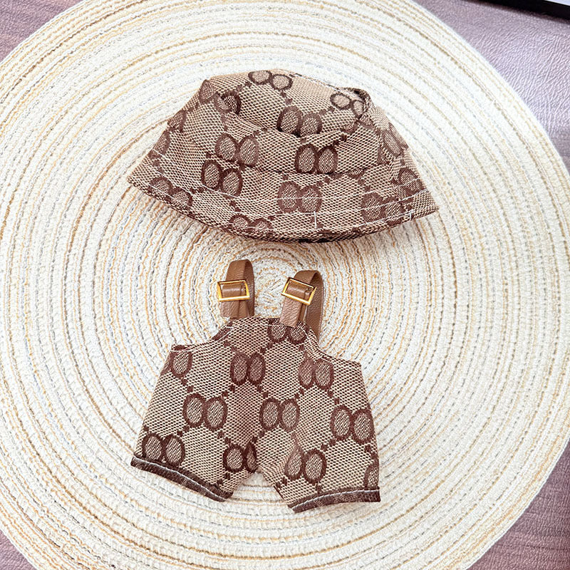 [Clothes only] First and second generation Labubu clothes pendant Labubu sitting baby clothes triangle overalls set tide
