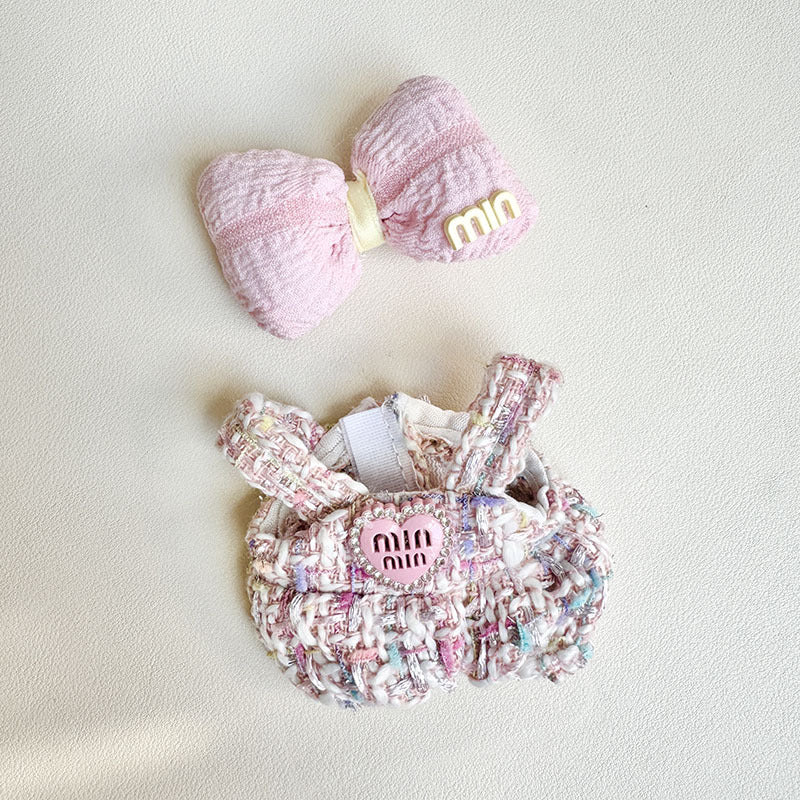 [Clothes only] First and second generation keychain Labubu clothes pendant Labubu baby clothes strap powder love fragrant style clothes