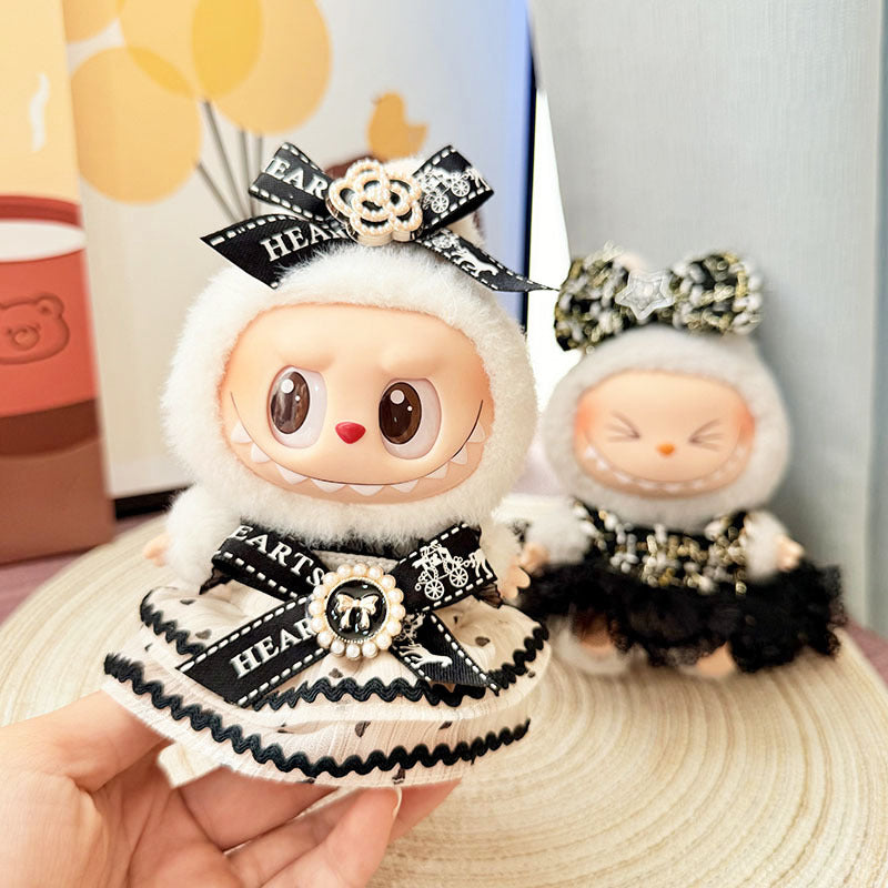 Clothes only] First and second generation Labubu clothes pendant Labubu sitting baby clothes small animal dress suit women