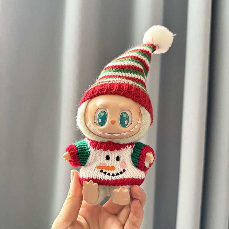 [Clothes only] The first, second and third generation keychain Labubu clothes pendant Labubu sitting party New Year sweater set
