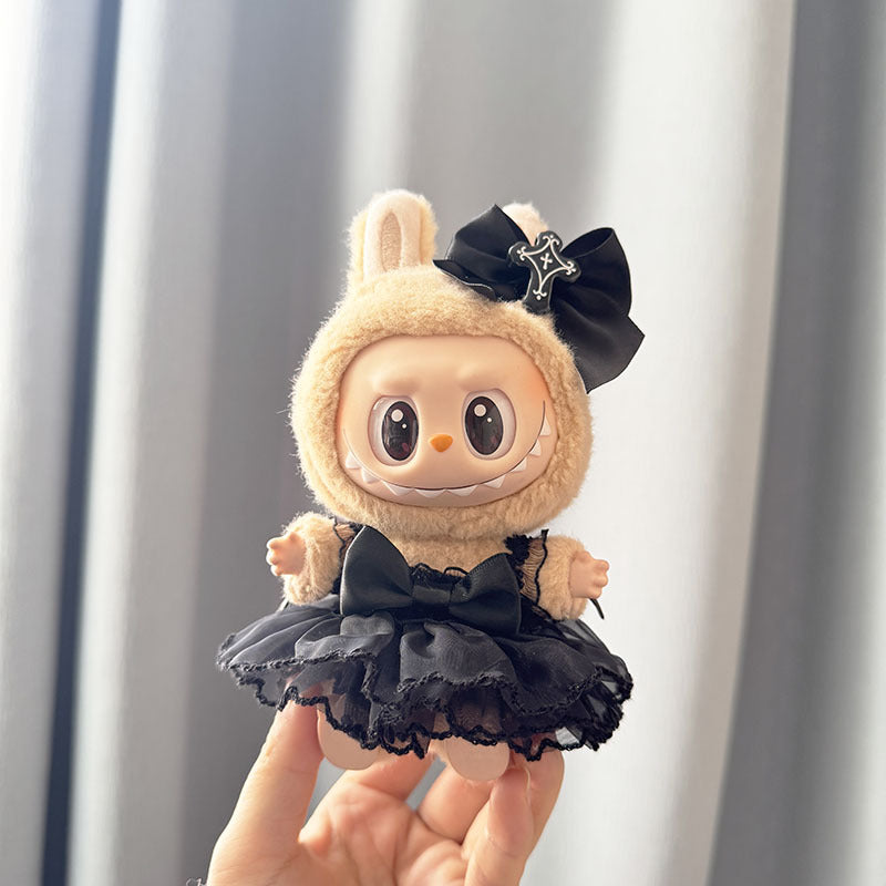 [Clothes only] First and second generation keychain Labubu clothes pendant Labubu sitting party little devil strap skirt