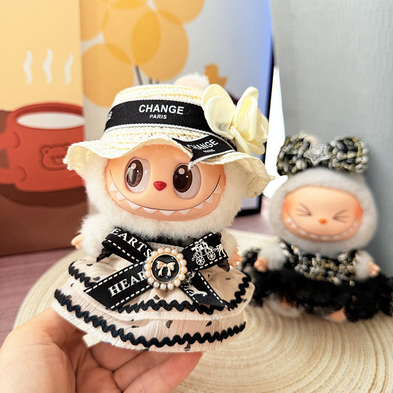 Clothes only] First and second generation Labubu clothes pendant Labubu cloth sitting baby clothes purple butterfly dream gauze skirt fairy