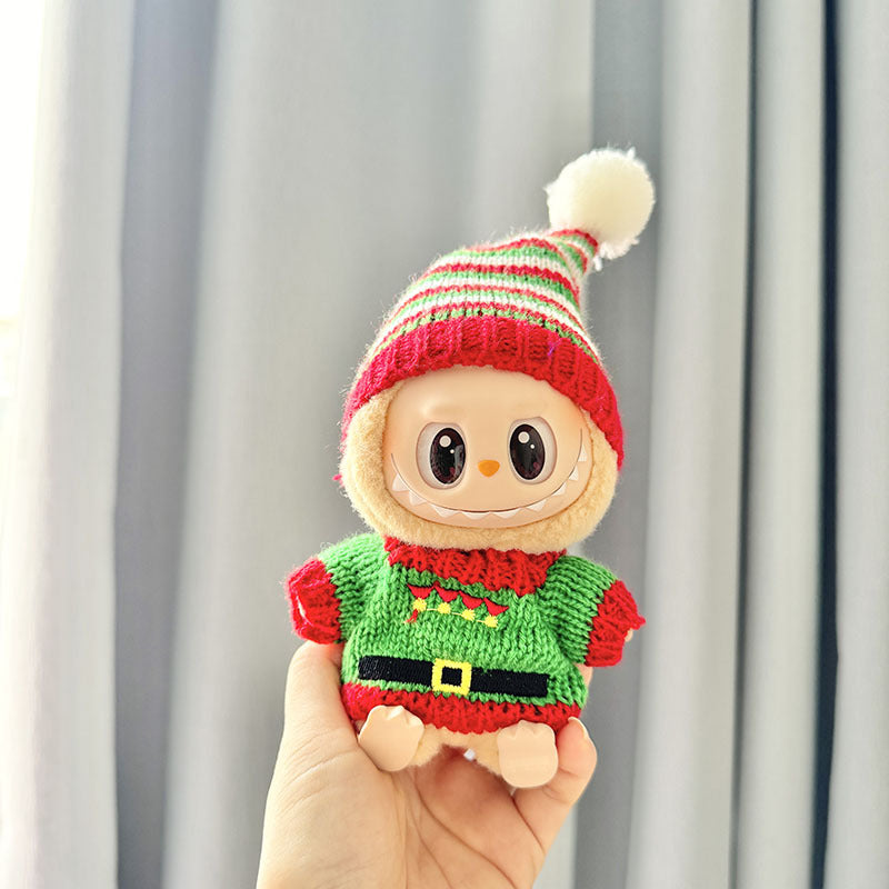 [Clothes only] First and second generation keychain Labubu clothes pendant Labubu cloth for the New Year Christmas set collection