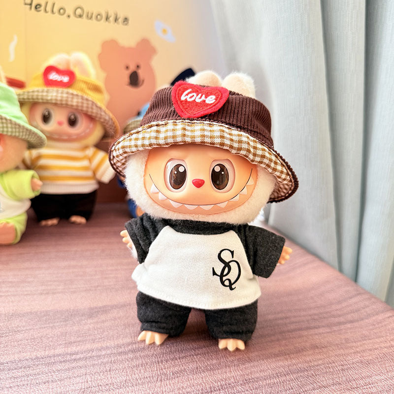 [Clothes only] First and second generation keychain Labubu clothes pendant Labubu pendant summer short-sleeved pants set