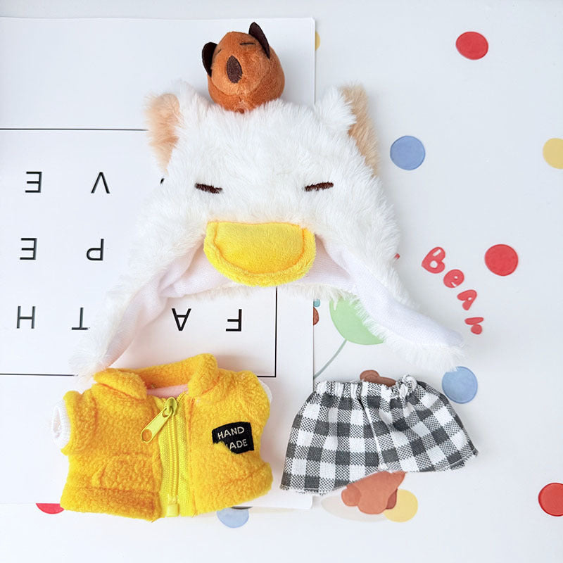 Clothes only] First and second generation Labubu clothes pendant Labubu sitting baby clothes Kapibara duck suit is cute