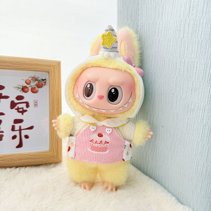 Clothes only] blind box Labubu clothes pendant Labubu baby clothes chess adventure queen baby clothes skirt cute