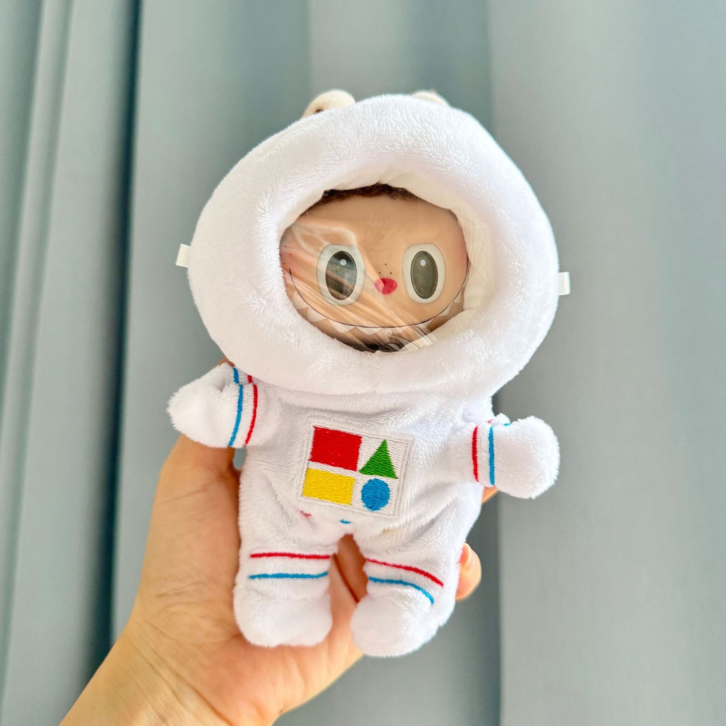 [Clothes only] 17cm pendant rabub clothes small astronaut one-piece keychain labubu doll cute