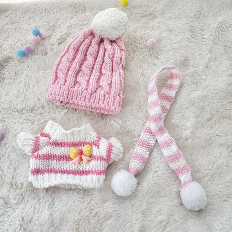 [Clothes only] First and second generation keychain Labubu clothes pendant Labubu sitting party winter knitted suit