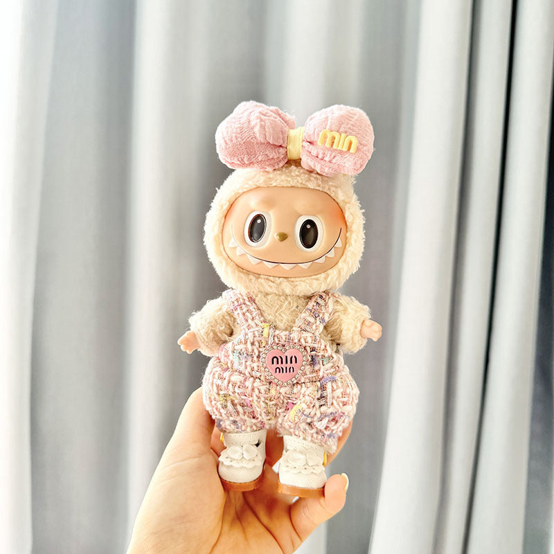 [Clothes only] First and second generation keychain Labubu clothes pendant Labubu baby clothes strap powder love fragrant style clothes