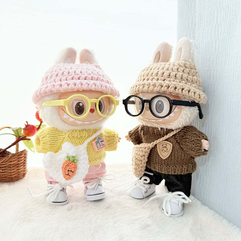 [Clothes only] First and second generation keychain Labubu clothes pendant Labubu handmade Japanese sweater three-piece set cute