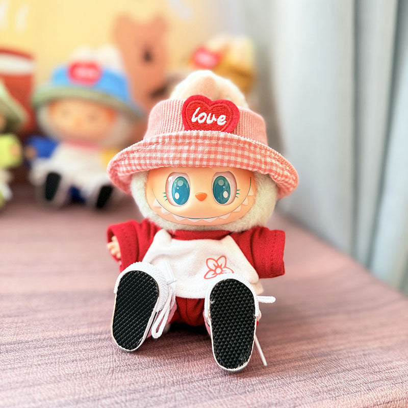[Clothes only] First and second generation keychain Labubu clothes pendant Labubu pendant summer short-sleeved pants set