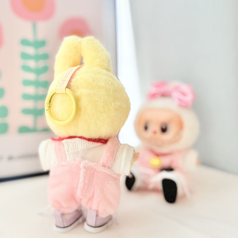 [Clothes only] First and second generation keychain Labubu clothes pendant Labubu baby clothes friendship powder overalls pants cover