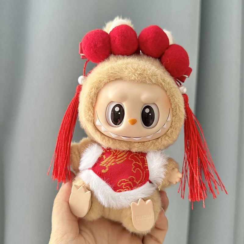 [Clothes only] First and second generation keychain Labubu clothes pendant Labubu cloth for the New Year Christmas set collection