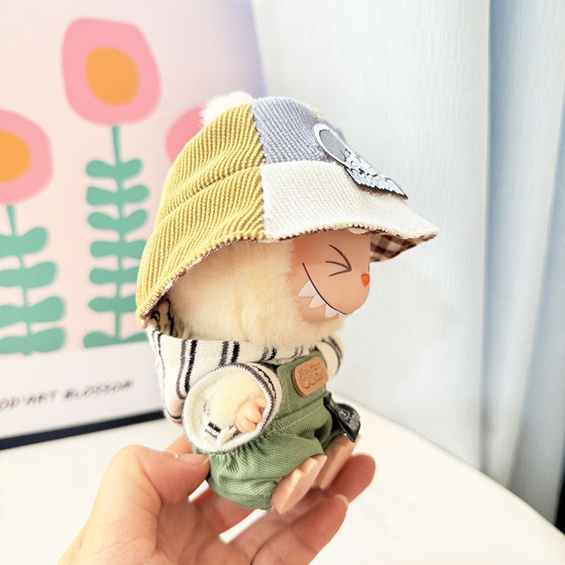 [Clothes only] First and second generation keychain Labubu clothes pendant Labubu baby clothes black and white green suit cute