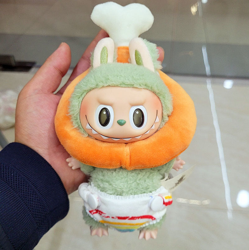 [Clothes only] 15cm Labubu Christmas clothes blind box Macaron Labubu pendant sweater hat set