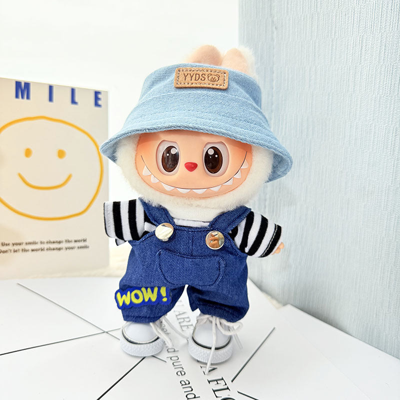 [Clothes only] First/second generation Labubu clothes pendant Labubu sitting party baby clothes pendant strawberry bear cute