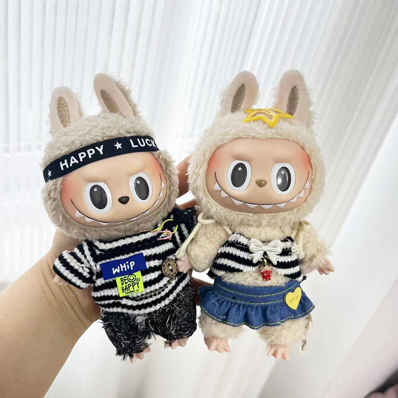 [Clothes only] 17cm pendant, rabub clothes, striped bikini suit, abubu doll clothes, cute and cute.