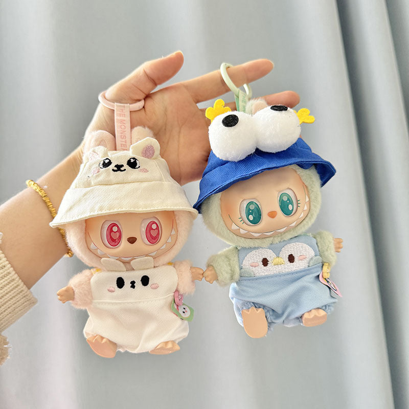 [Clothes only] First and second generation Labubu clothes pendant Labubu sitting party baby clothes pet overalls set