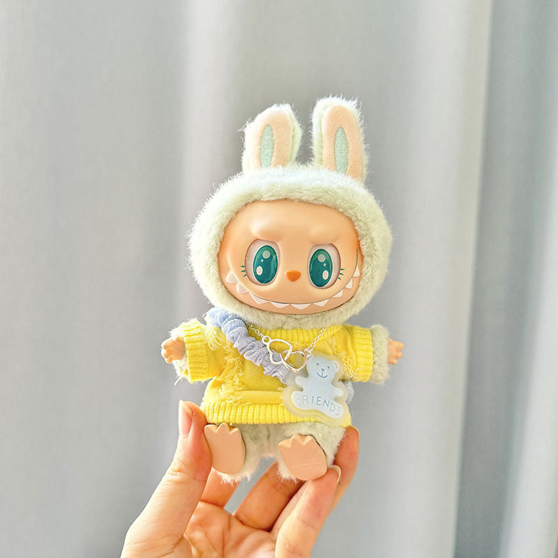 [Clothes only] First and second generation keychain Labubu clothes pendant Labubu cloth for small animal hat set cute