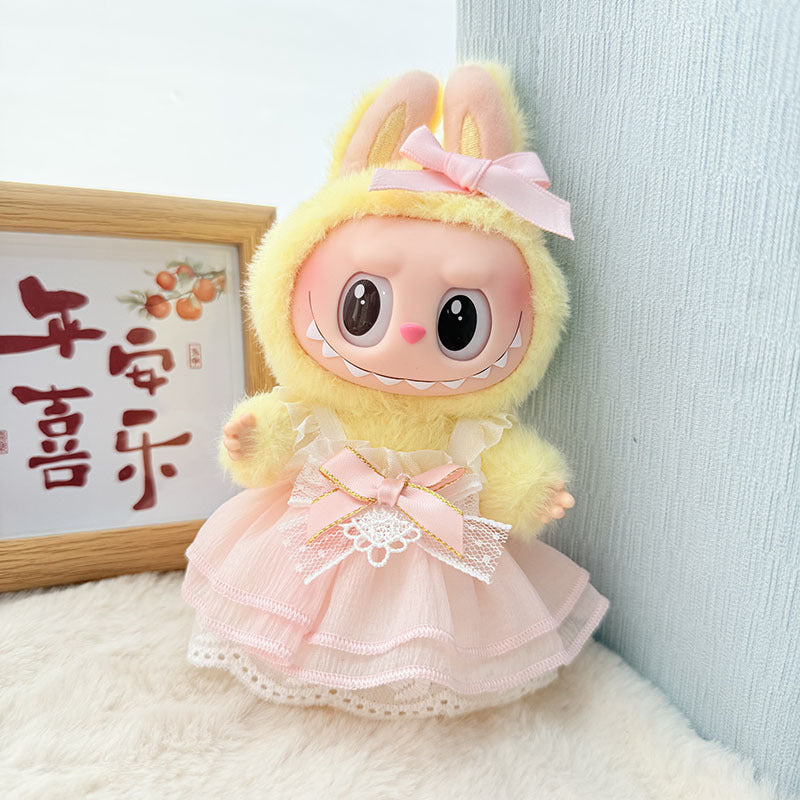 Clothes only] blind box Labubu clothes pendant Labubu baby clothes chess adventure queen baby clothes skirt cute
