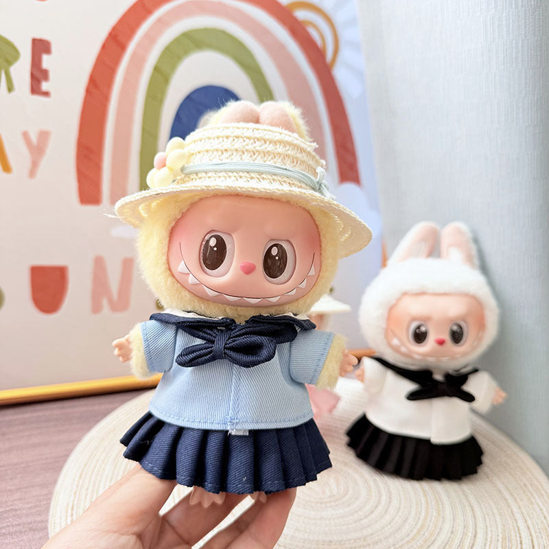 [Clothes only] First and second generation keychain Labubu clothes pendant Labubu baby clothes Frost Star skirt set