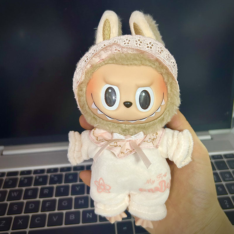 Clothes only] 15cm blind box Macaron Labubu Time to chill pendant doll clothes