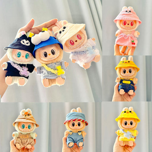 [Clothes only] First and second generation keychain Labubu clothes pendant Labubu cloth for small animal hat set cute