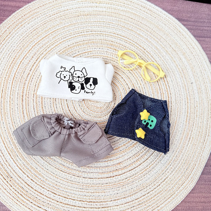 Clothes only] First and second generation Labubu clothes pendant Labubu sitting baby clothes puppy family suit cute and cute