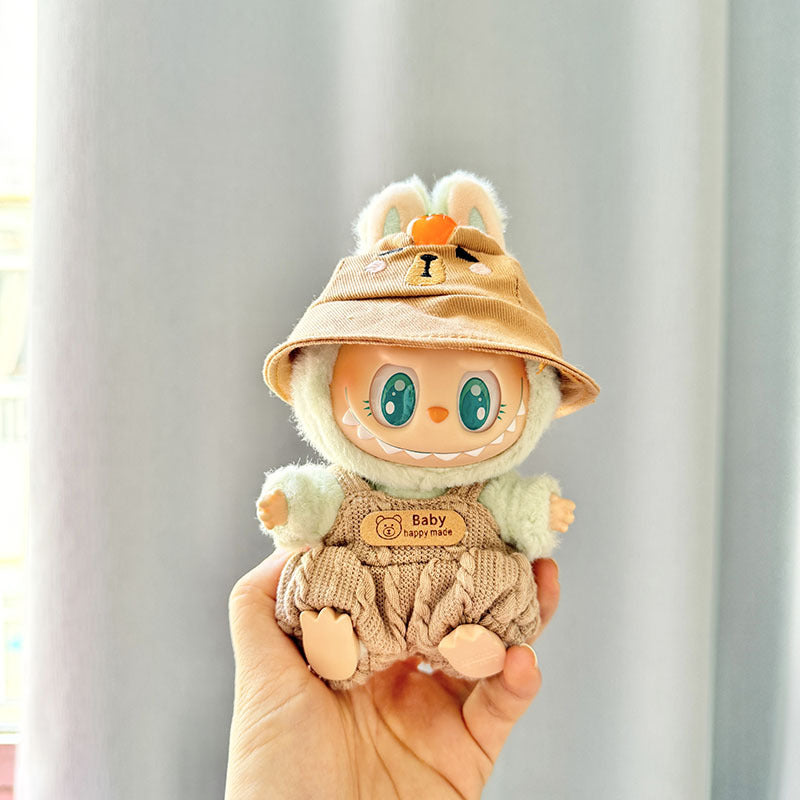 [Clothes only] First and second generation keychain Labubu clothes pendant Labubu cloth overalls Animal hat set