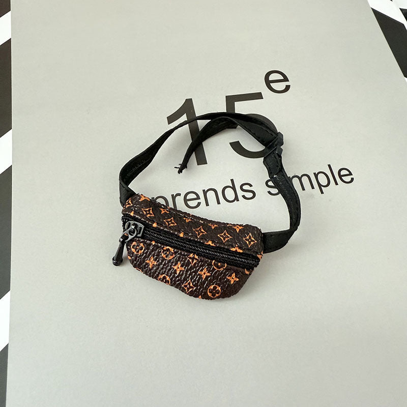 Clothes only] First and second generation Labubu clothes pendant Labubu sitting baby clothes leather clothes urban letter overalls