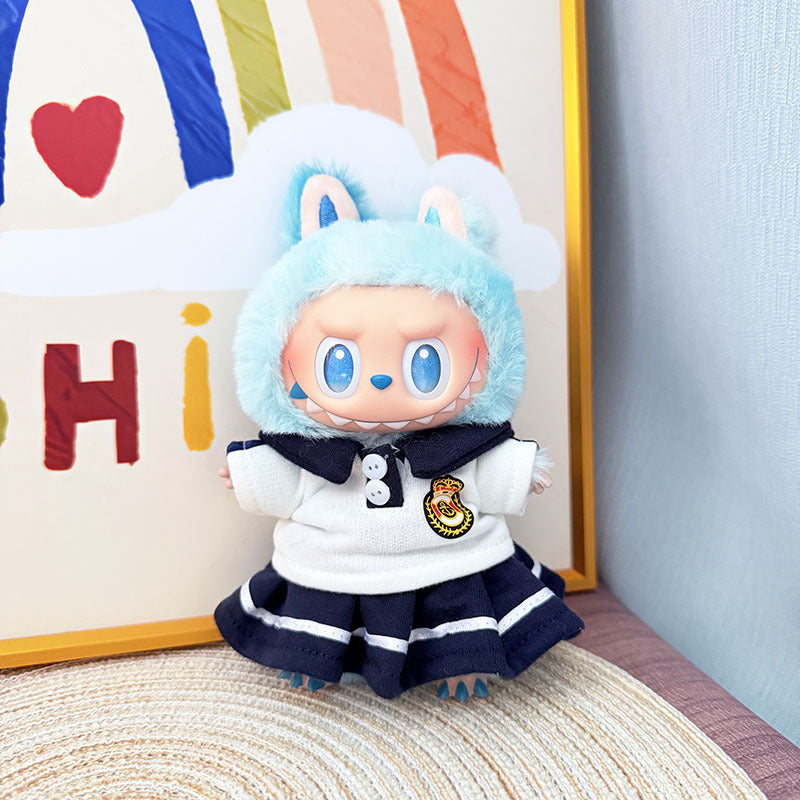 [Clothes only] The first, second and third generation keychain Labubu clothes pendant Labubu baby clothes noble small school uniform set