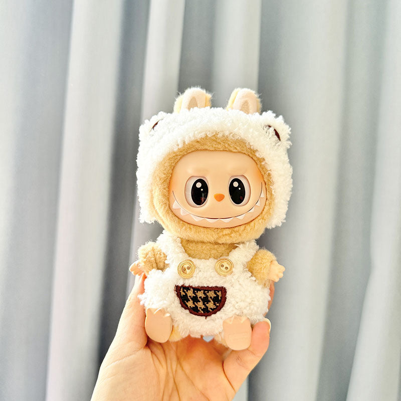 [Clothes only] First and second generation keychain Labubu clothes pendant Labubu baby clothes warm pinch bear set cute