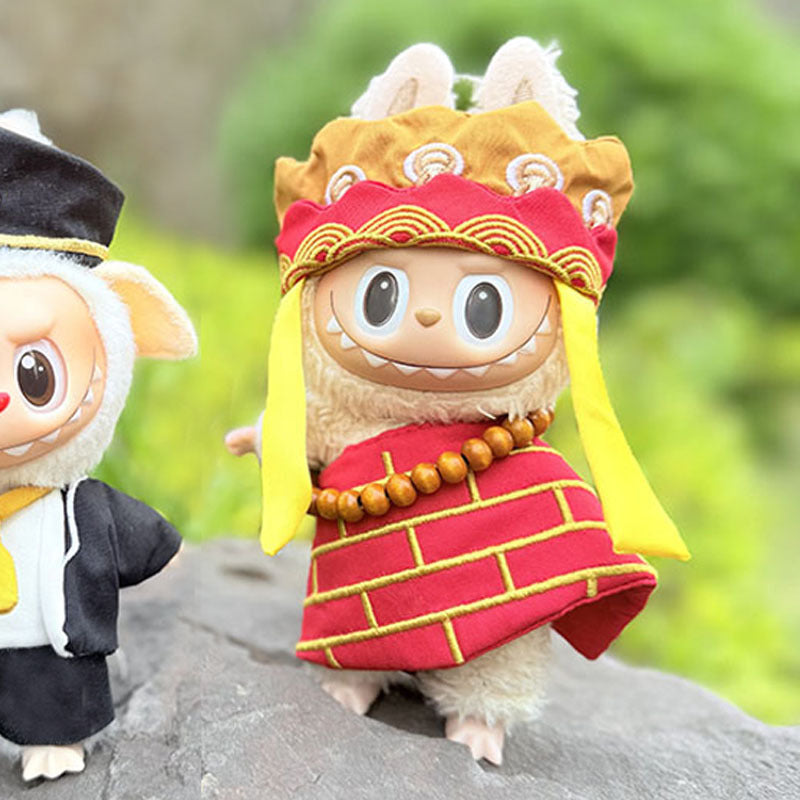 [Clothes only] One, two and three generations Labubu clothes pendant Labubu sitting party baby clothes Tang monk clothes three-piece set cute