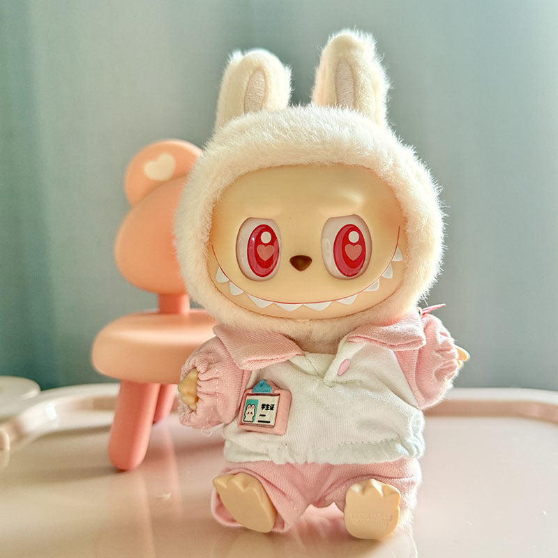 Clothes only] 1st/2nd generation Labubu clothes pendant Labubu sitting party baby clothes student ID school clothes