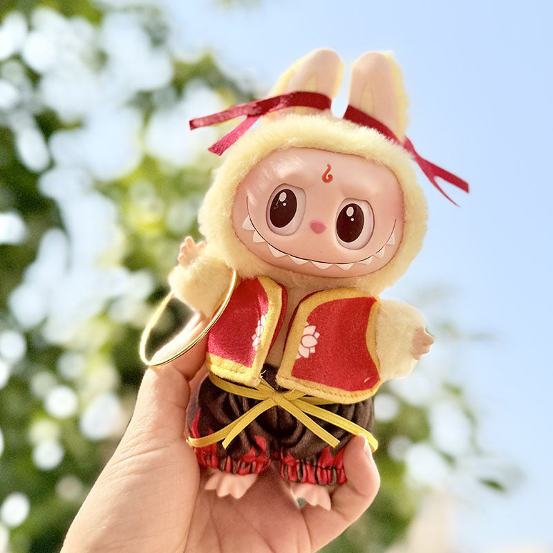 [Clothes only] First/second generation Labubu clothes pendant Labubu sitting party baby clothes pendant strawberry bear cute