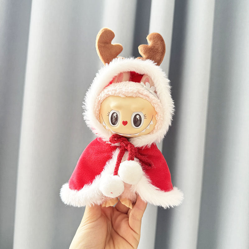 [Clothes only] First and second generation keychain Labubu clothes pendant Labubu Christmas antlers small cape cute