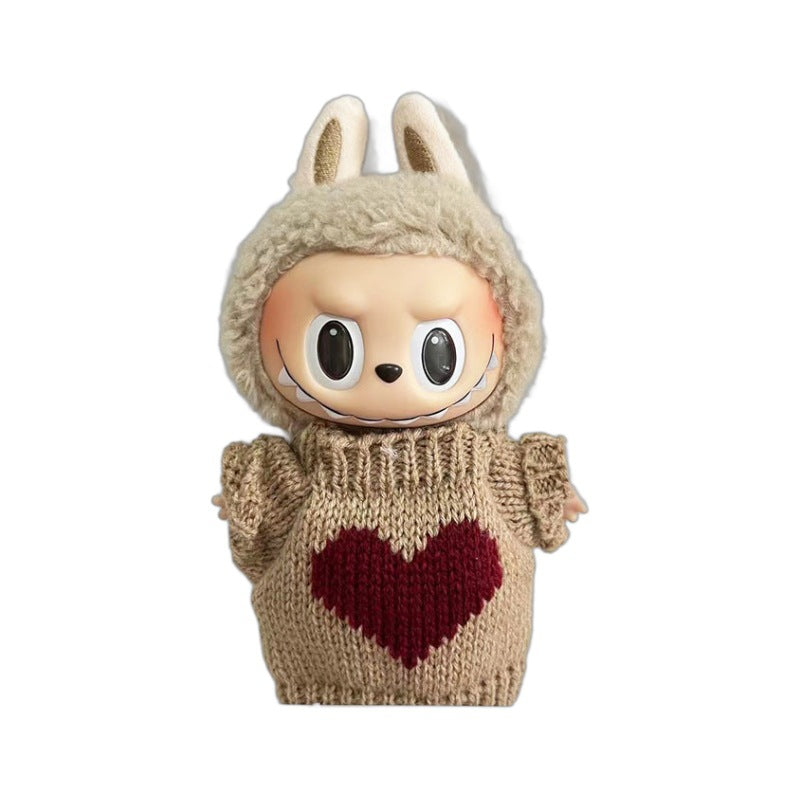 [Clothes only] 15cm pendant Labubu blind box Macaron Labubu Time to chill doll
