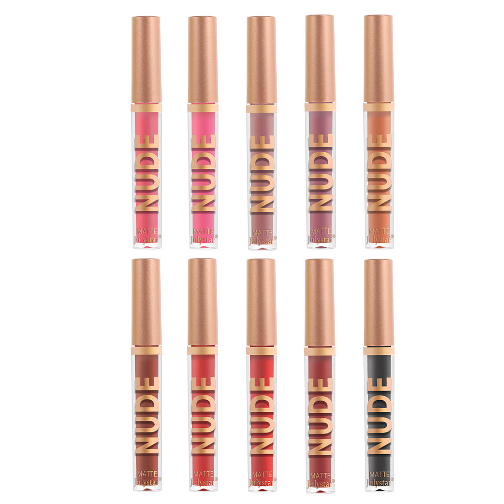 Makeup lasting non-fading non-stick cup lip glaze European and American velvet matte lipstick lip glaze