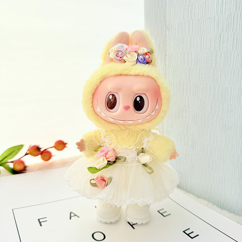 [Clothes only] First and second generation keychain Labubu clothes pendant Labubu baby clothes butterfly flower fairy gauze skirt