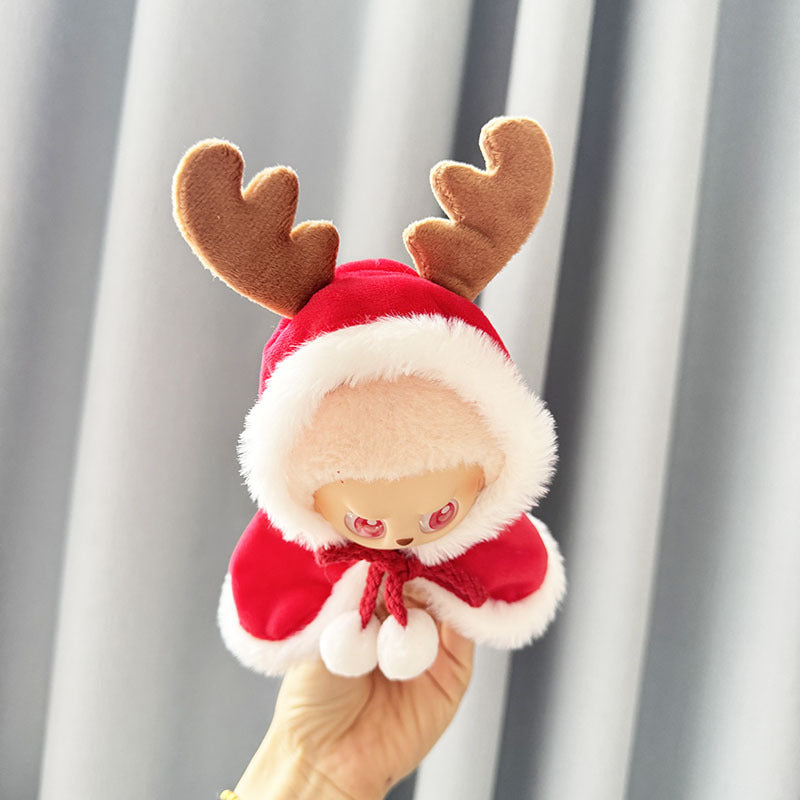 [Clothes only] First and second generation keychain Labubu clothes pendant Labubu Christmas antlers small cape cute