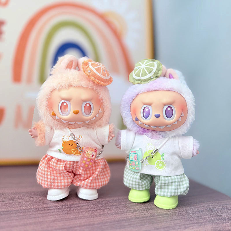 [Clothes only] First and second generation Labubu clothes pendant Labubu cloth sitting baby clothes lemon rabbit cute meow clothes cute