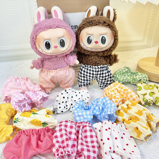 [Clothes only] 17cm pendant Rabub clothes accessories shorts Labubu doll replacement baby clothes pants DIY