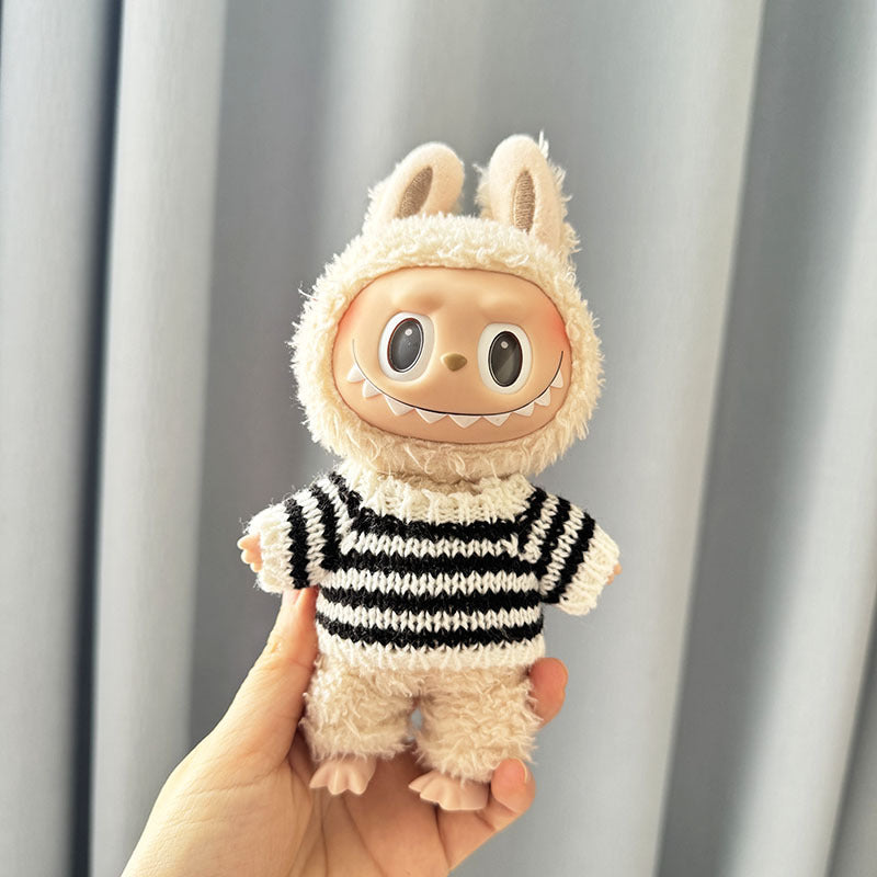[Clothes only] First and second generation Labubu clothes pendant Labubu sitting party baby clothes knitted sweater hat clothes