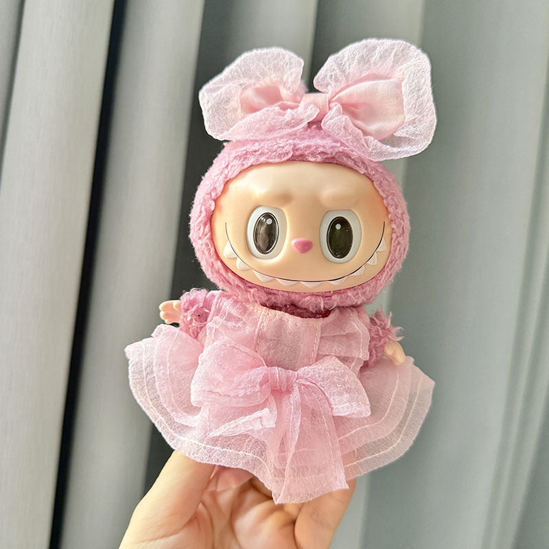 [Clothes only] First and second generation Labubu clothes pendant Labubu sitting party baby clothes 2024 fashion gauze skirt