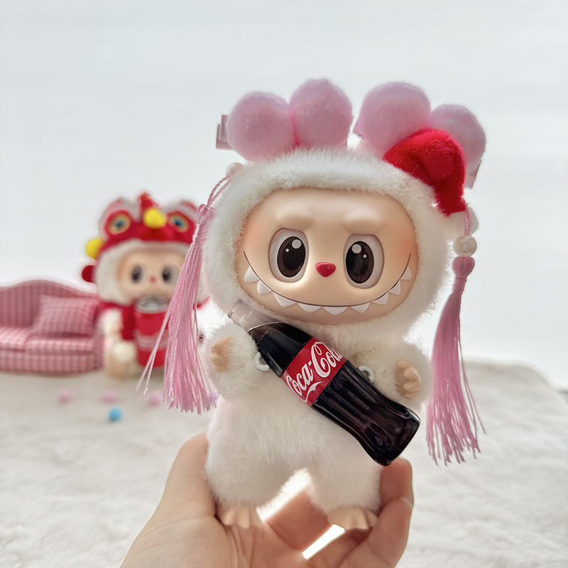 [Clothes only] First and second generation keychain Labubu clothes pendant Labubu Coke Happy Factor New Year set