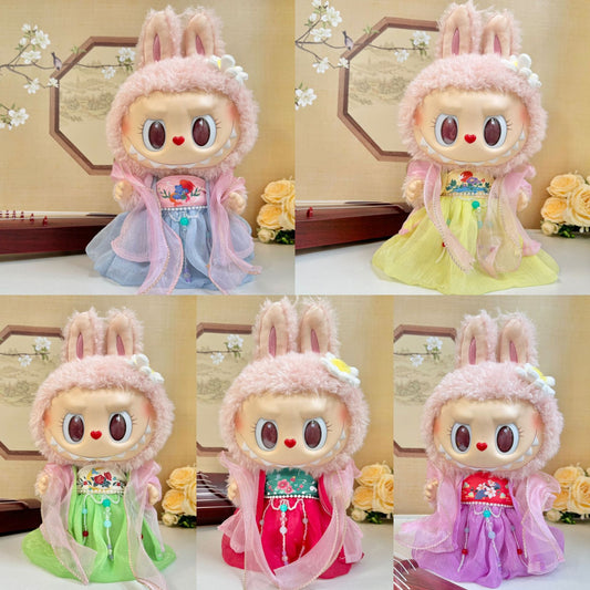 38Cm Labubu plush doll clothes for Labubu doll clothes MOKOKO sweetheart antique hanfu
